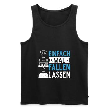 Achterbahn Freizeitpark Rollercoaster - Männer Premium Bio Tank Top - Schwarz - Vorne - Michal (187cm)