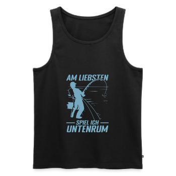 Angeln Angler Sprüche - Männer Premium Bio Tank Top - Schwarz - Vorne - Michal (187cm)