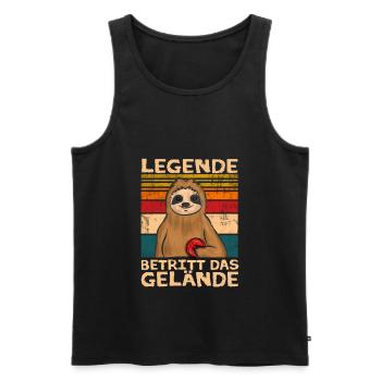 Boule Spiel Petanque Crossboule - Männer Premium Bio Tank Top - Schwarz - Vorne - Michal (187cm)