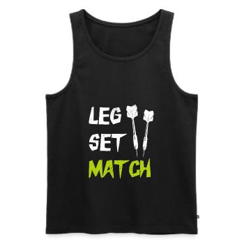 Dart Dart king funny darts saying - Men's Premium Organic Tank Top - black - Front - AI Model Male 178 light (178cm)