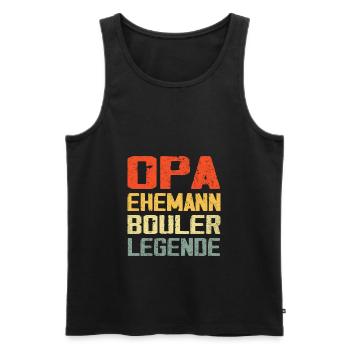 Boule Spiel Petanque Crossboule - Männer Premium Bio Tank Top - Schwarz - Vorne - Michal (187cm)