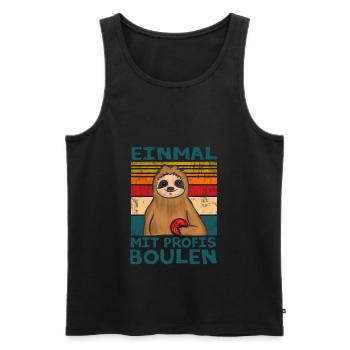 Boule Spiel Petanque Crossboule - Männer Premium Bio Tank Top - Schwarz - Vorne - Michal (187cm)