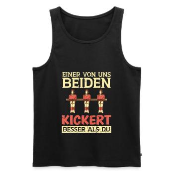 Tischfussball Tischkicker Wuzzler - Männer Premium Bio Tank Top - Schwarz - Vorne - AI Model Male 178 light (178cm)
