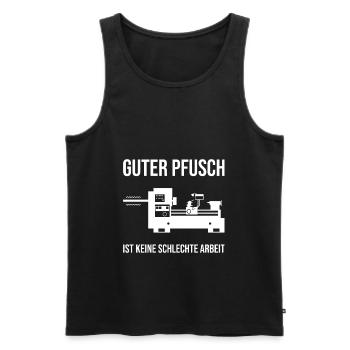 Zerspaner Wochenende Zerspanungsmechaniker CNC - Männer Premium Bio Tank Top - Schwarz - Vorne - Michal (187cm)