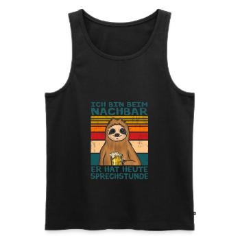 Nachbar Biertrinker Bier - Männer Premium Bio Tank Top - Schwarz - Vorne - AI Model Male 178 light (178cm)