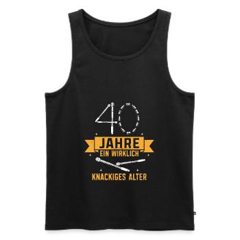 40. Geburtstag KFZ Mechaniker Schrauber - Männer Premium Bio Tank Top - Schwarz - Vorne - Michal (187cm)