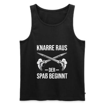 Scaffolding Sprüche Construction Site Scaffolding - Men's Premium Organic Tank Top - black - Front - AI Model Male 178 light (178cm)