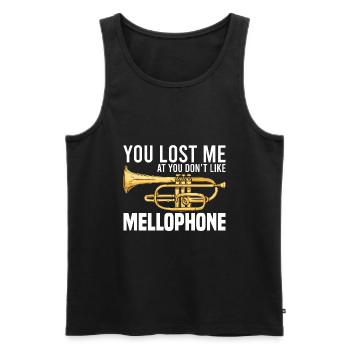 Mellophon Spieler | Musik Marschmusik Geschenkidee - Männer Premium Bio Tank Top - Schwarz - Vorne - Michal (187cm)