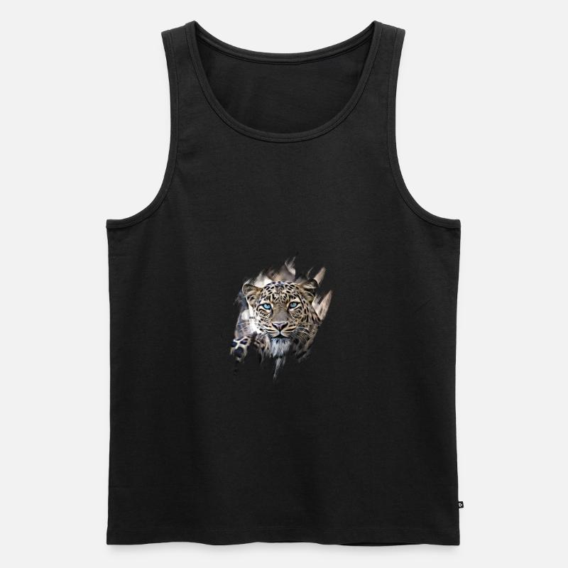 Léopard d'Afrique - Débardeur bio Premium Homme - noir
