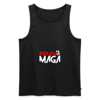 Krav Maga - Débardeur bio Premium Homme - noir - Devant - Michal (187cm)