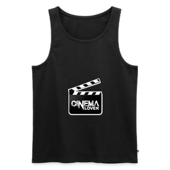 Cinema Lover - Men's Premium Organic Tank Top - black - Front - Michal (187cm)