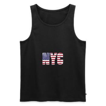 NYC - Débardeur bio Premium Homme - noir - Devant - Michal (187cm)