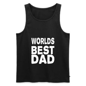 Worlds Best Dad - Men's Premium Organic Tank Top - black - Front - AI Model Male 178 light (178cm)