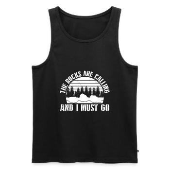 Steine Sammeln | Steinsammler Geologe Geschenkidee - Männer Premium Bio Tank Top - Schwarz - Vorne - AI Model Male 178 light (178cm)