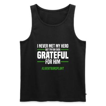 Leber Organspende - Männer Premium Bio Tank Top - Schwarz - Vorne - Michal (187cm)