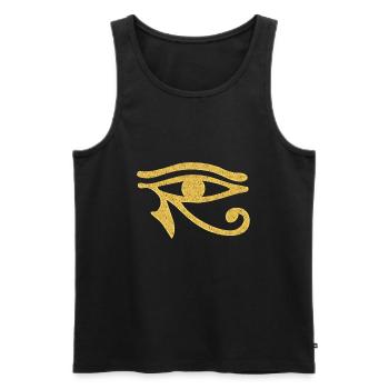 Symbole égyptien - Eye Of Horus 3 - Débardeur bio Premium Homme - noir - Devant - Michal (187cm)