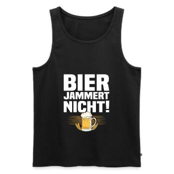 Bier Jammert Nicht! Lustiger Bier Spruch - Männer Premium Bio Tank Top - Schwarz - Vorne - AI Model Male 178 light (178cm)