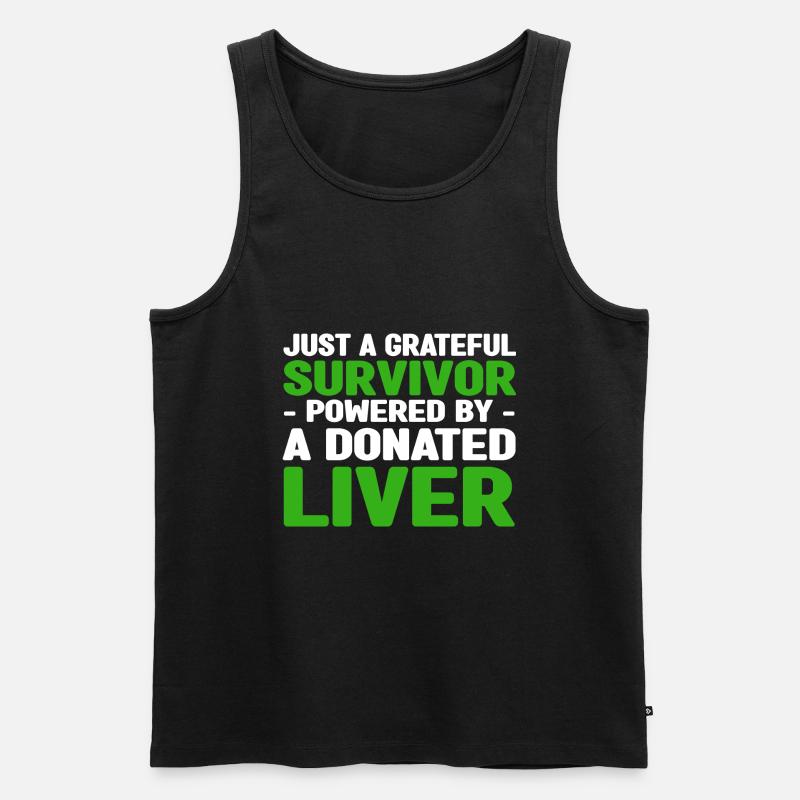 Leberempfänger - Männer Premium Bio Tank Top - Schwarz