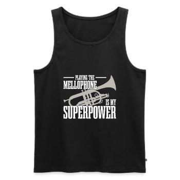 Mellophon - Männer Premium Bio Tank Top - Schwarz - Vorne - Michal (187cm)