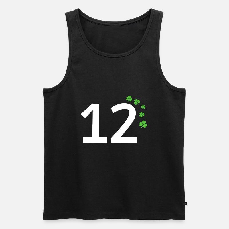 12 - Männer Premium Bio Tank Top - Schwarz
