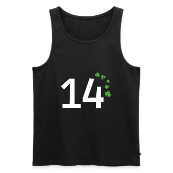 14 - Männer Premium Bio Tank Top - Schwarz - Vorne - AI Model Male 178 light (178cm)