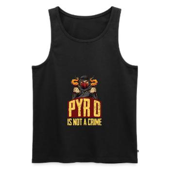 Les feux d'artifice ne sont pas un crime de Pyro Ultras - Débardeur bio Premium Homme - noir - Devant - Michal (187cm)