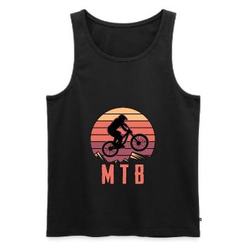 BMX Mountainbiking MTB Tires - Men's Premium Organic Tank Top - black - Front - Michal (187cm)