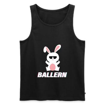 Cooler Rave Techno Hase Mittelfinger - Männer Premium Bio Tank Top - Schwarz - Vorne - Michal (187cm)