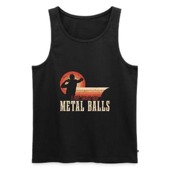 Kugelstoßen Leichtathletik | Sport Athlet Geschenk - Männer Premium Bio Tank Top - Schwarz - Vorne - Michal (187cm)