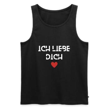 Ich liebe dich Lieblingsmensch Schatz Valentinstag - Männer Premium Bio Tank Top - Schwarz - Vorne - Michal (187cm)