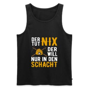 Bergbau Bergmann Ruhrpott Kumpel Bergmänner - Männer Premium Bio Tank Top - Schwarz - Vorne - AI Model Male 178 light (178cm)