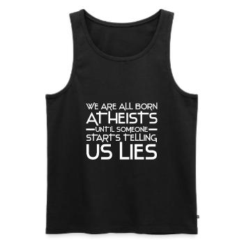 Atheismus Wissenschaft - Männer Premium Bio Tank Top - Schwarz - Vorne - Michal (187cm)