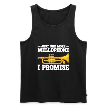 Mellophon Spieler | Musik Marschmusik Geschenkidee - Männer Premium Bio Tank Top - Schwarz - Vorne - Michal (187cm)