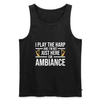 Harfe - Männer Premium Bio Tank Top - Schwarz - Vorne - Michal (187cm)