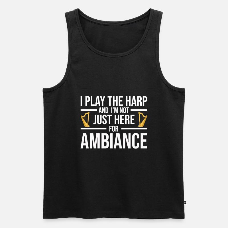 Harfe - Männer Premium Bio Tank Top - Schwarz