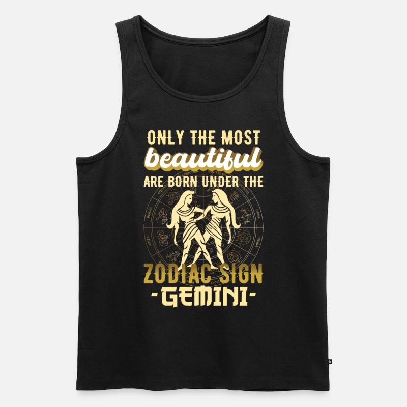 Sternzeichen Zwillinge Zwilling Geschenk - Männer Premium Bio Tank Top - Schwarz