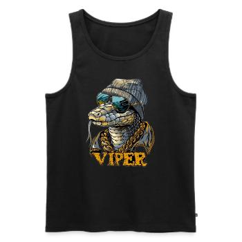 Coole Schlange - Männer Premium Bio Tank Top - Schwarz - Vorne - Michal (187cm)