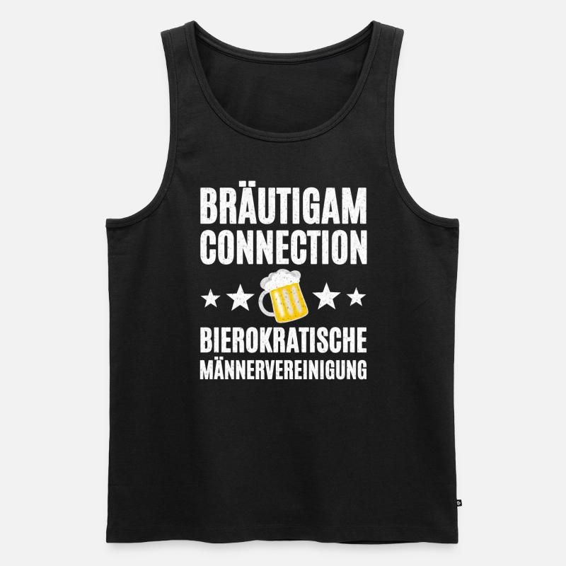 Bräutigam Bier - Männer Premium Bio Tank Top - Schwarz