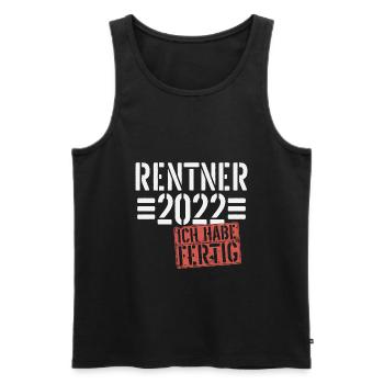 Ruhestand 2022 Rentner Spruch Geschenk - Männer Premium Bio Tank Top - Schwarz - Vorne - Michal (187cm)
