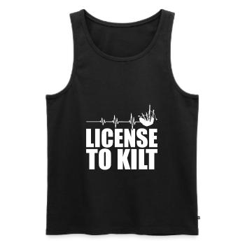 Schottischer Kilt Tracht - Schottenrock Schottland - Männer Premium Bio Tank Top - Schwarz - Vorne - Michal (187cm)