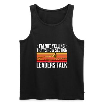 Stabführer Marschkapelle | Band Blasmusik Geschenk - Männer Premium Bio Tank Top - Schwarz - Vorne - Michal (187cm)