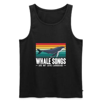 Wale beobachten | Wal Meerestier Meer Geschenke - Männer Premium Bio Tank Top - Schwarz - Vorne - Michal (187cm)