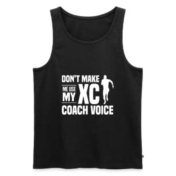 Crosslauf | Cross Country Läufer Berglauf Geschenk - Männer Premium Bio Tank Top - Schwarz - Vorne - Michal (187cm)
