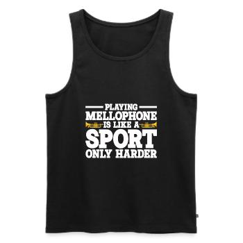 Mellophon - Männer Premium Bio Tank Top - Schwarz - Vorne - Michal (187cm)
