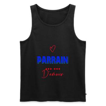 Parrain D'Amour Cadeau Homme - Débardeur bio Premium Homme - noir - Devant - Michal (187cm)