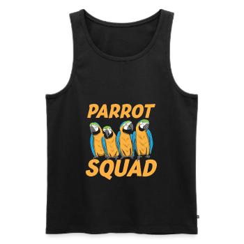 Parrot Squad Funny Parrot Lover - Men's Premium Organic Tank Top - black - Front - AI Model Male 178 light (178cm)