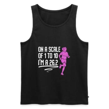 26.2 Meilen Marathon - Marathonläufer - Männer Premium Bio Tank Top - Schwarz - Vorne - Michal (187cm)