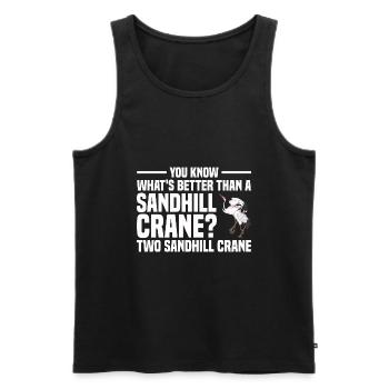 Kanadakranich | Kanadischer Kranich Vogel Geschenk - Männer Premium Bio Tank Top - Schwarz - Vorne - Michal (187cm)