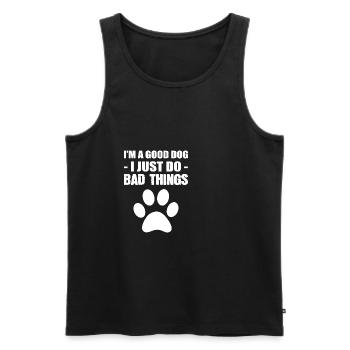 Bad things do policeman gift - Men's Premium Organic Tank Top - black - Front - AI Model Male 178 light (178cm)