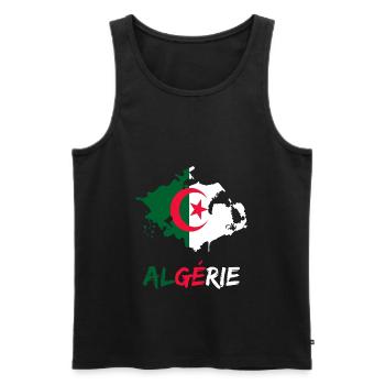 Algérie fierté drapeau algérie cadeau - Débardeur bio Premium Homme - noir - Devant - AI Model Male 178 light (178cm)